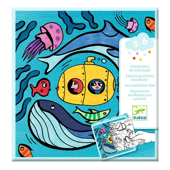 Djeco Ocean Surprise Colouring Dispenser