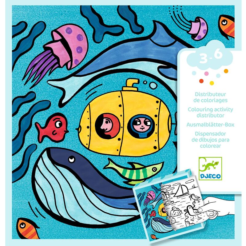 Djeco Ocean Surprise Colouring Dispenser