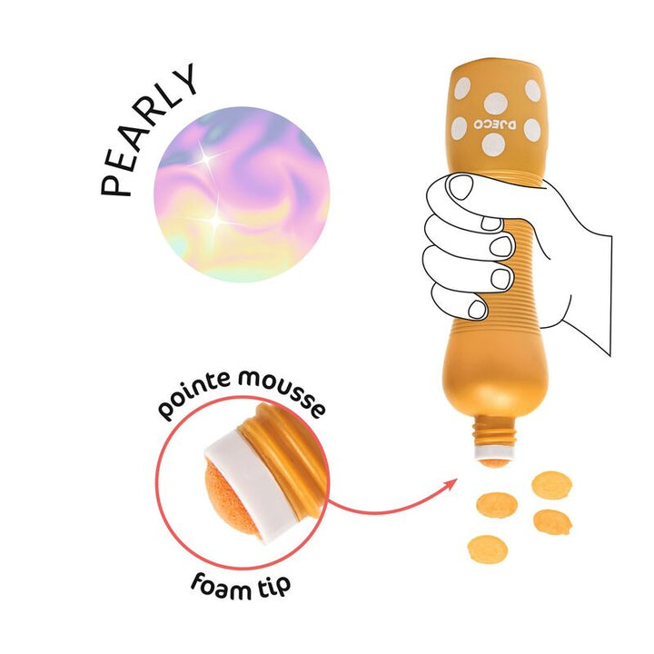 Djeco Pearl-Effect Foam Dot Markers Set of 4