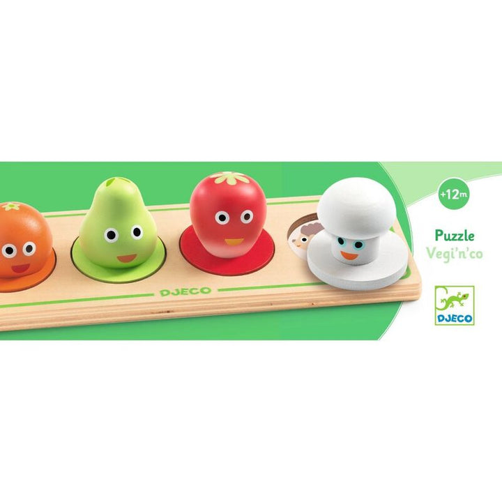 Djeco Vegie 'n' Co Wooden Toddler Puzzle