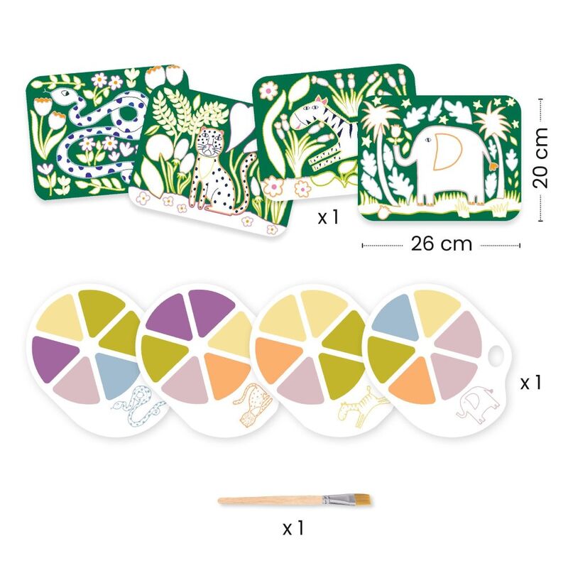 Djeco Wild Ones Animal Painting Set with Palette