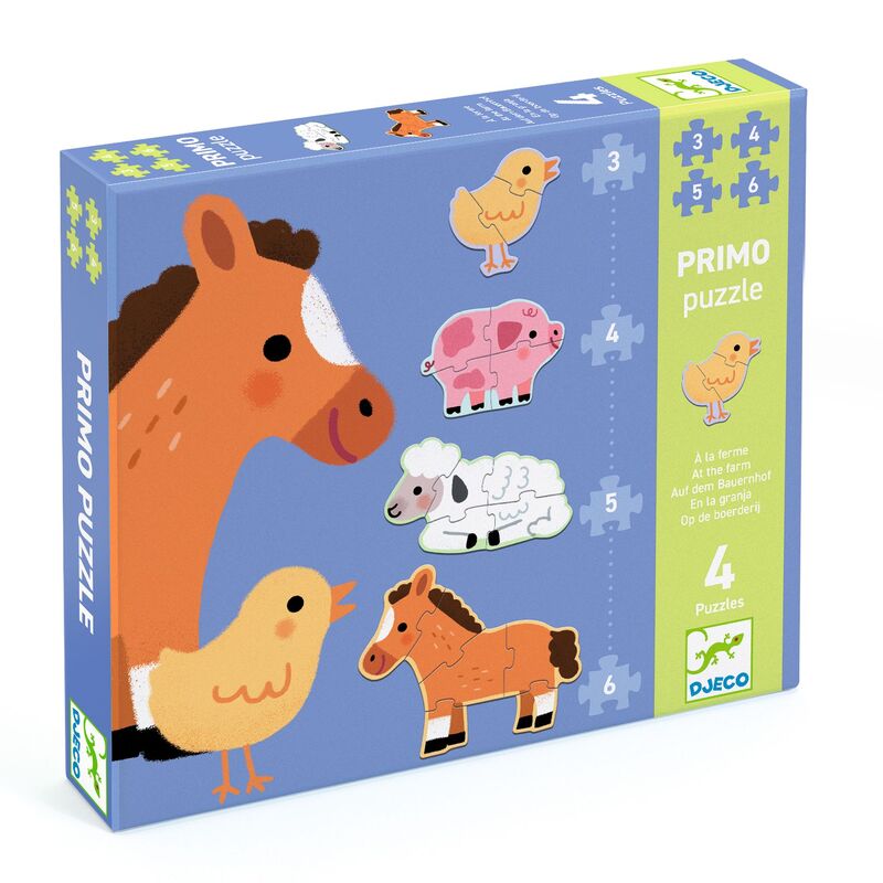Djeco Toddler Progressive Puzzle Set - At the Farm