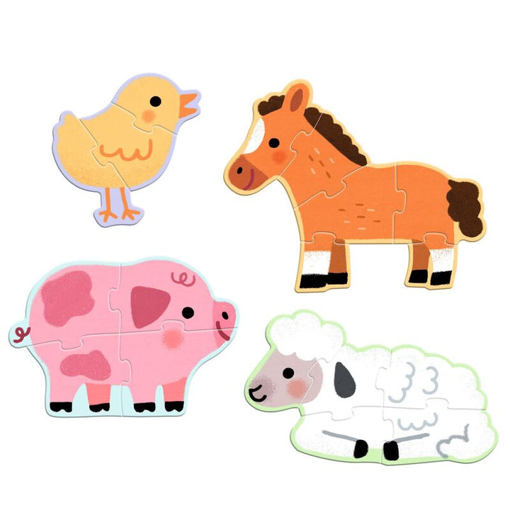 Djeco Toddler Progressive Puzzle Set - At the Farm