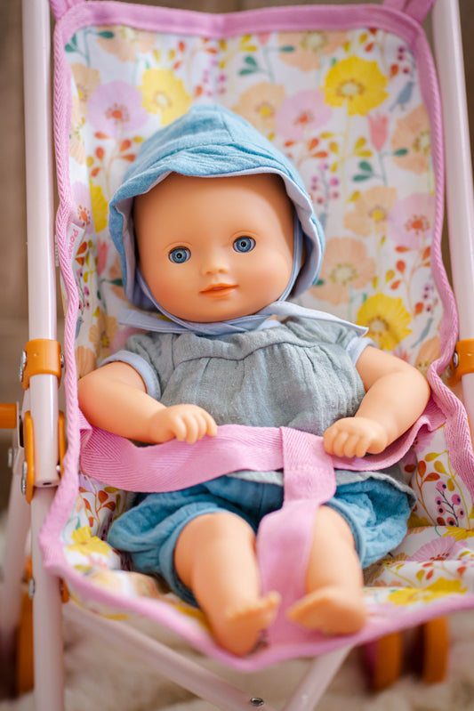 Pomea Pink Flower Doll Stroller