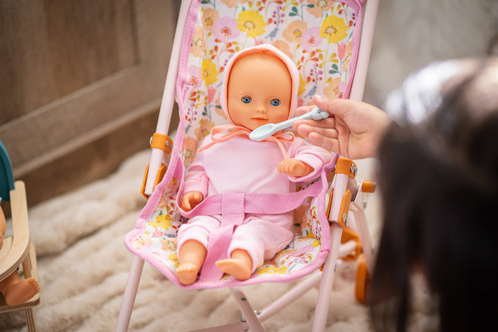 Pomea Pink Flower Doll Stroller
