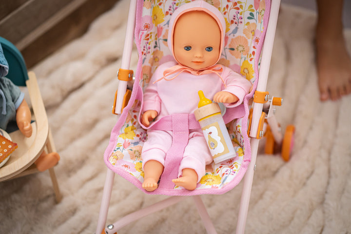 Pomea Pink Flower Doll Stroller