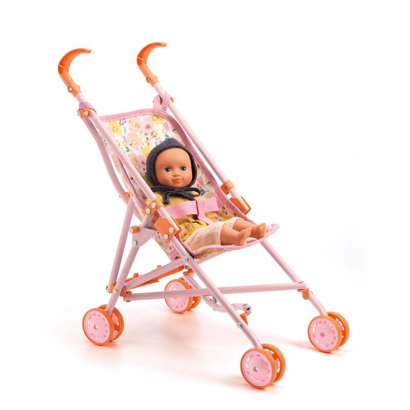 Pomea Pink Flower Doll Stroller