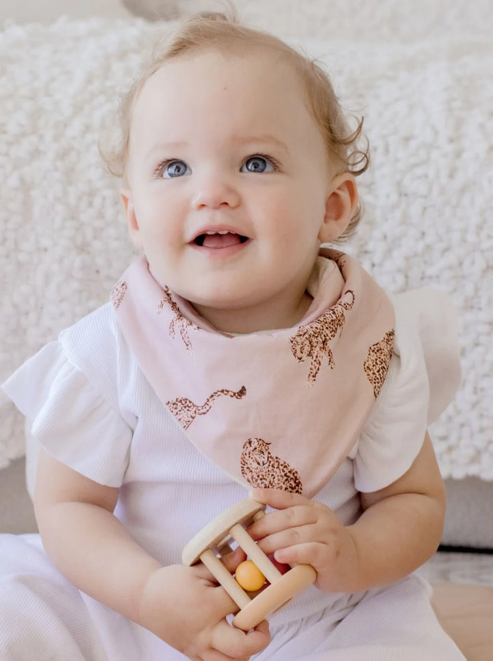 Bambella Bandana Bibs 2 Pack | Queen of the Jungle & Chestnut