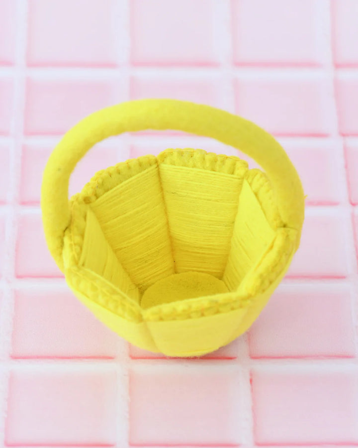 Petite Felt Easter Basket - Yellow