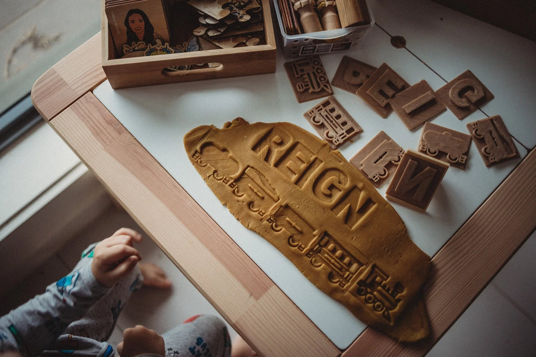 Eco Playdough Train Stamp Set
