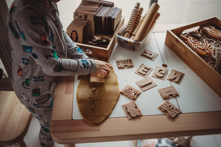 Eco Playdough Train Stamp Set