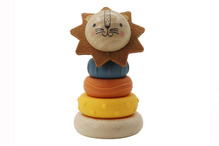 EcoStack Wooden Ring Stacker Toy - Lion