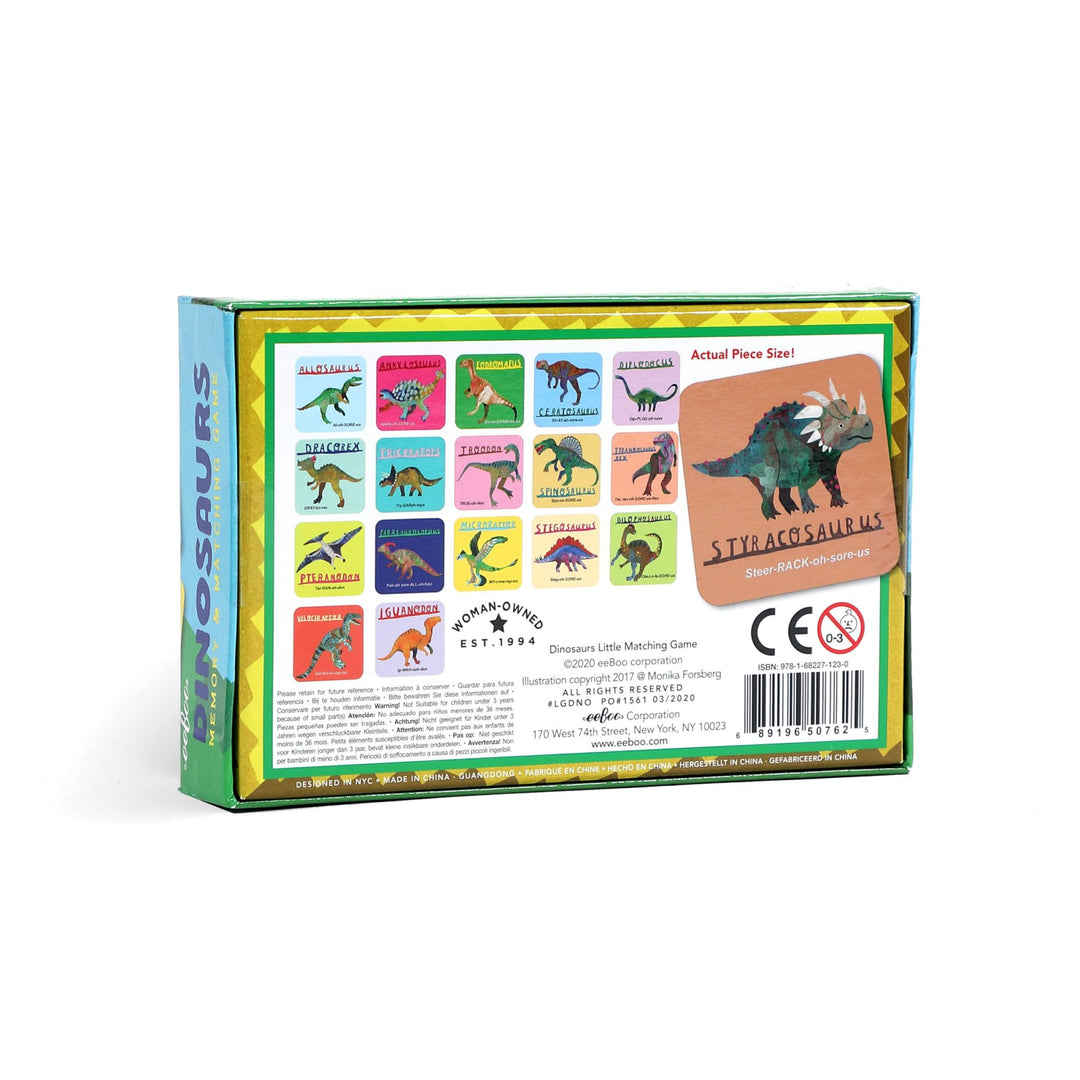 Eeboo Memory Match Mini - Dinosaurs