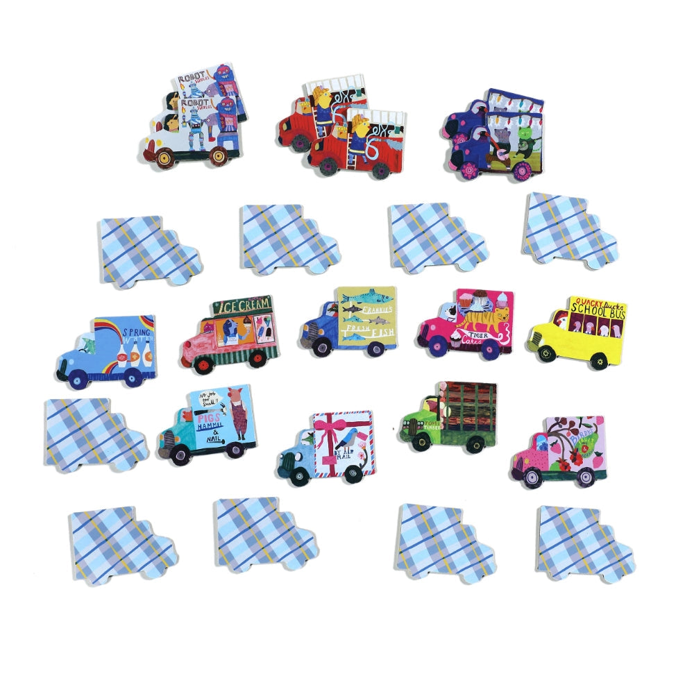 Eeboo Memory & Matching Game - Trucks & Buses