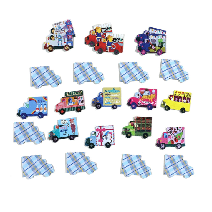 Eeboo Memory & Matching Game - Trucks & Buses