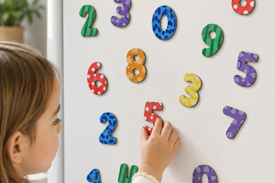 Fridge Friends 50 Piece Magnet Set - Magnetic Numbers and Shapes