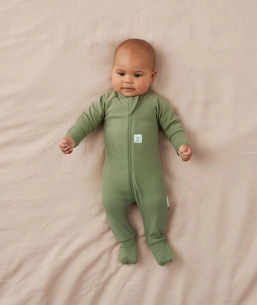 ergoPouch Layer | Long Sleeve Zip Bodysuit 1.0 TOG - Moss