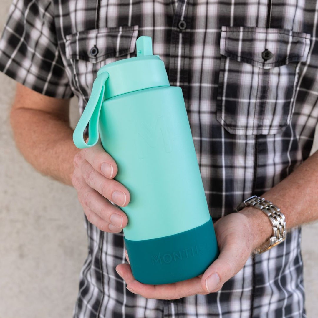 MontiiCo Fusion 1lt Insulated Sipper Lid Drink Bottle | Lagoon