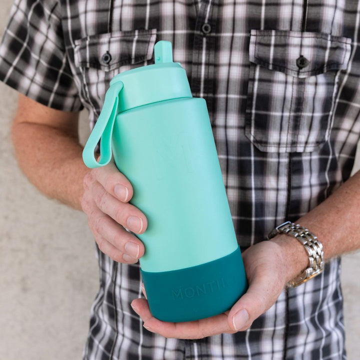 MontiiCo Fusion 1lt Insulated Sipper Lid Drink Bottle | Lagoon