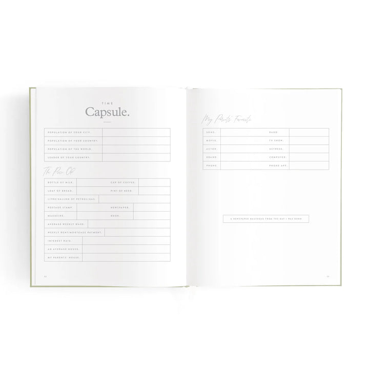 Fox & Fallow Mini Baby Book - Oatmeal