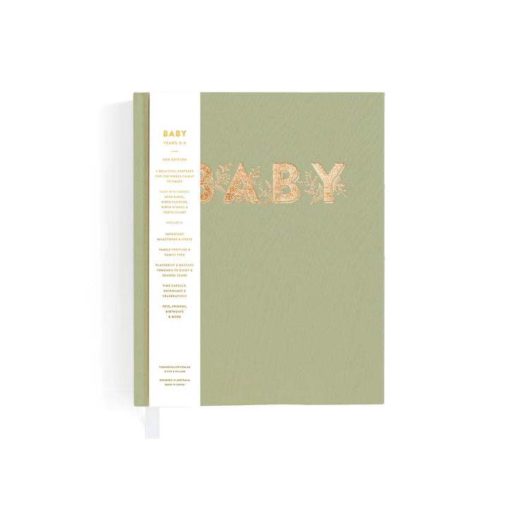 Fox & Fallow Mini Baby Book - Sage