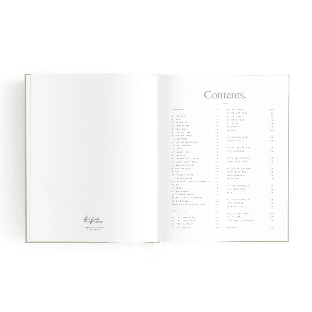 Fox & Fallow Mini Baby Book - Oatmeal