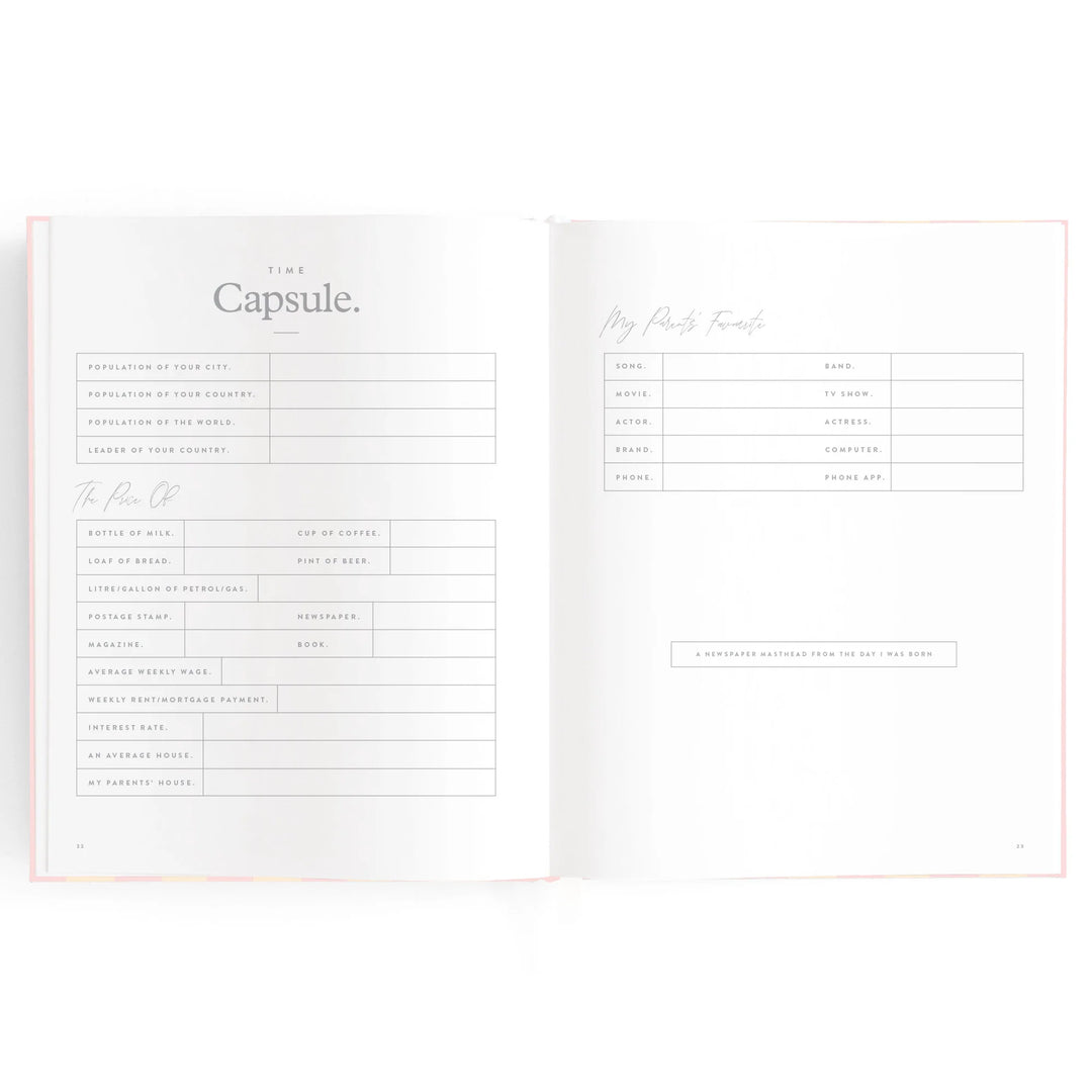 Fox & Fallow Baby Record Book - Petal Stripe
