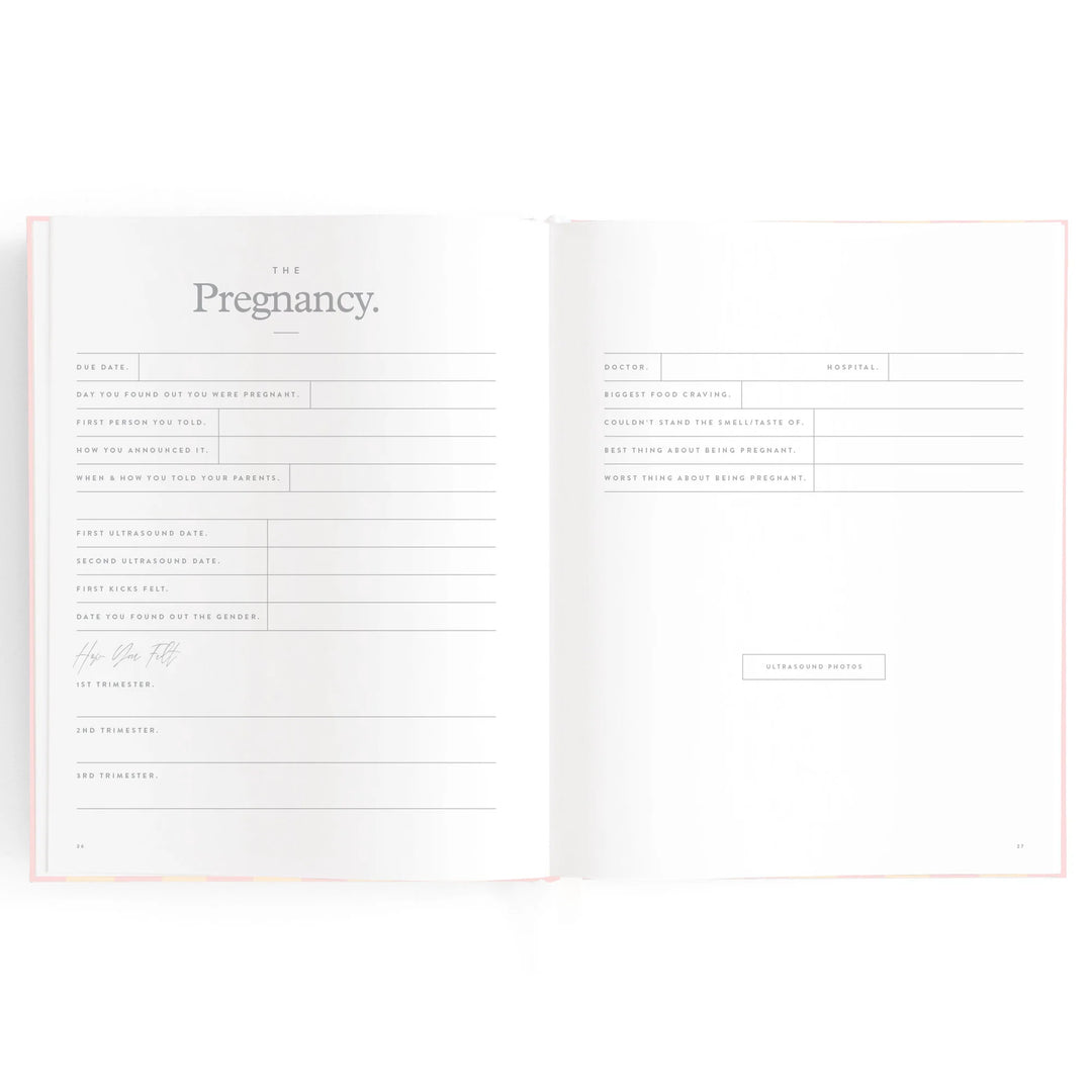 Fox & Fallow Baby Record Book - Petal Stripe