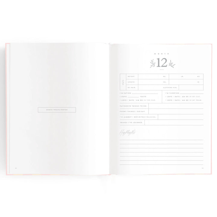 Fox & Fallow Baby Record Book - Petal Stripe