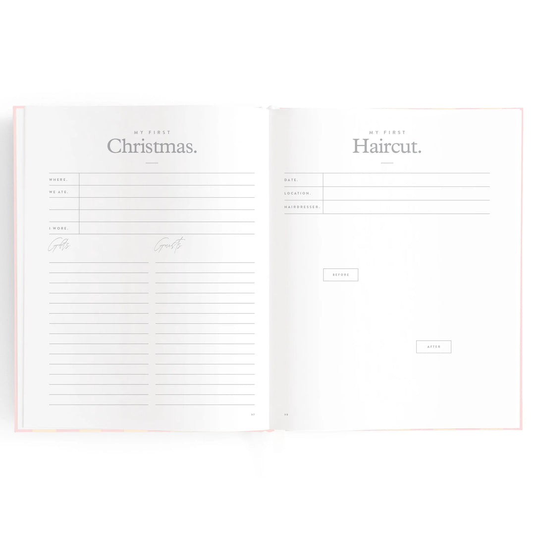 Fox & Fallow Baby Record Book - Petal Stripe