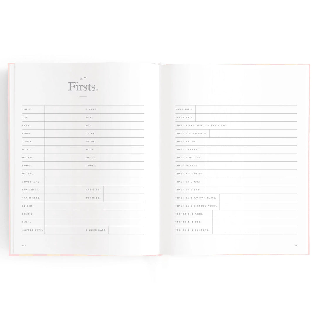 Fox & Fallow Baby Record Book - Petal Stripe