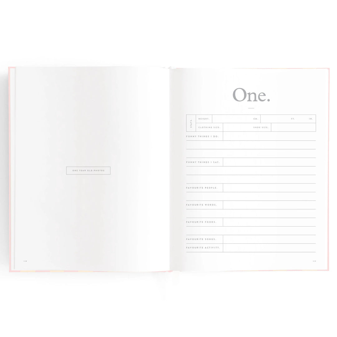 Fox & Fallow Baby Record Book - Petal Stripe