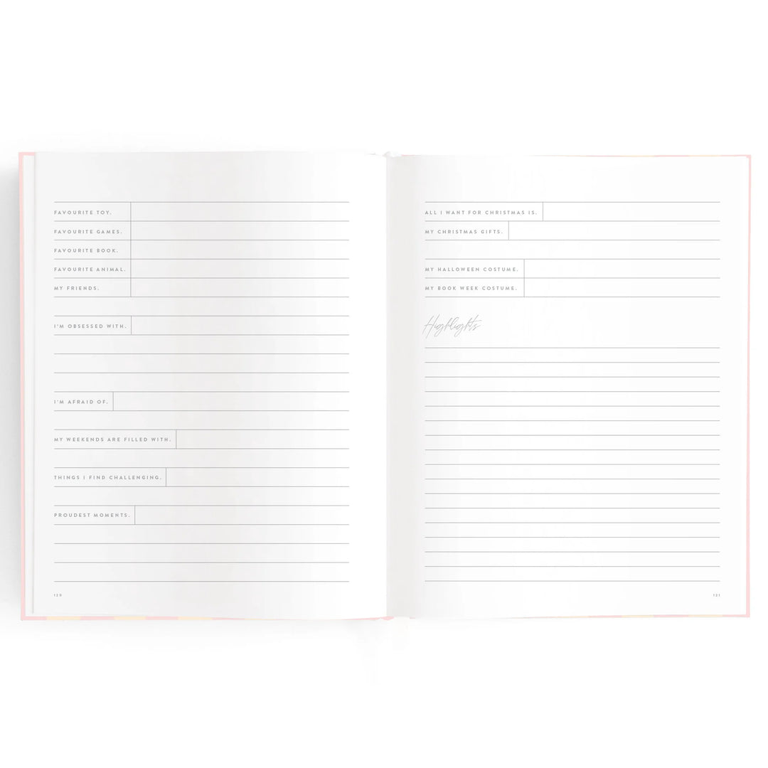Fox & Fallow Baby Record Book - Petal Stripe