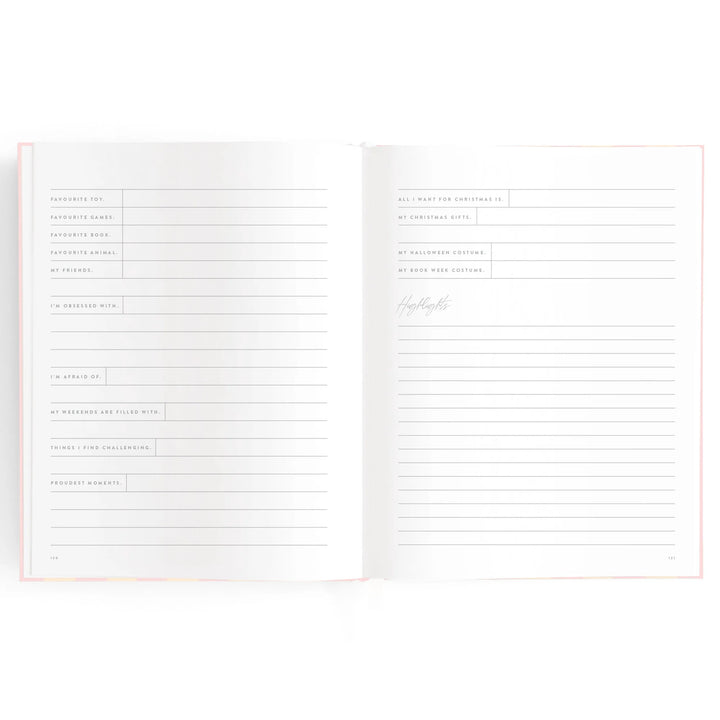 Fox & Fallow Baby Record Book - Petal Stripe