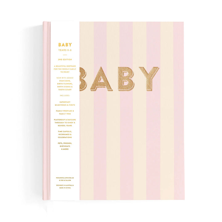 Fox & Fallow Baby Record Book - Petal Stripe