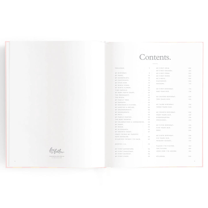 Fox & Fallow Baby Record Book - Petal Stripe