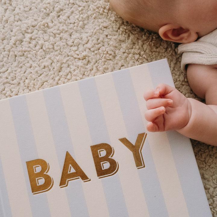 Fox & Fallow Baby Record Book - Cloud Stripe