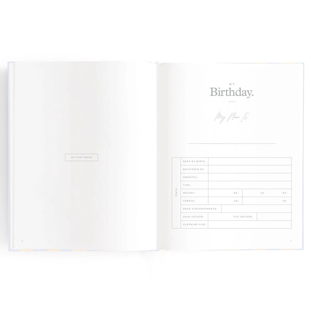 Fox & Fallow Baby Record Book - Cloud Stripe