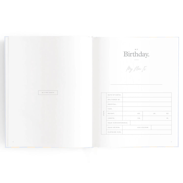 Fox & Fallow Baby Record Book - Cloud Stripe
