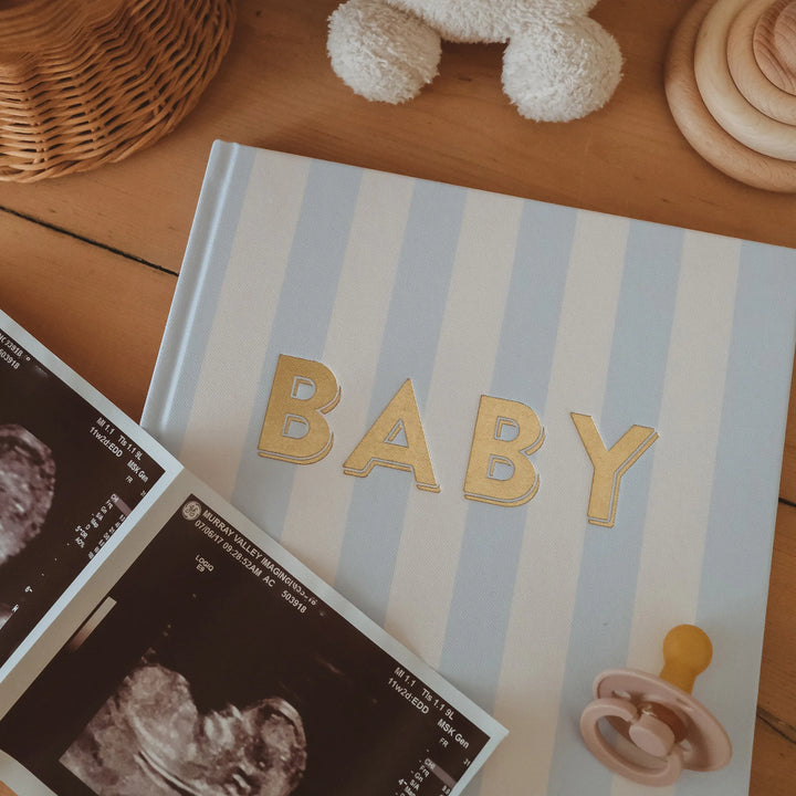 Fox & Fallow Baby Record Book - Cloud Stripe