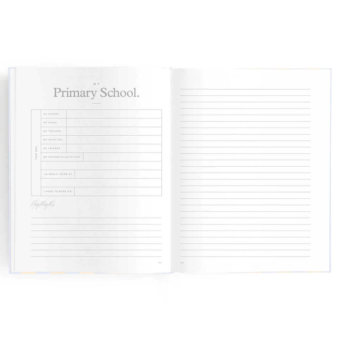 Fox & Fallow Baby Record Book - Cloud Stripe