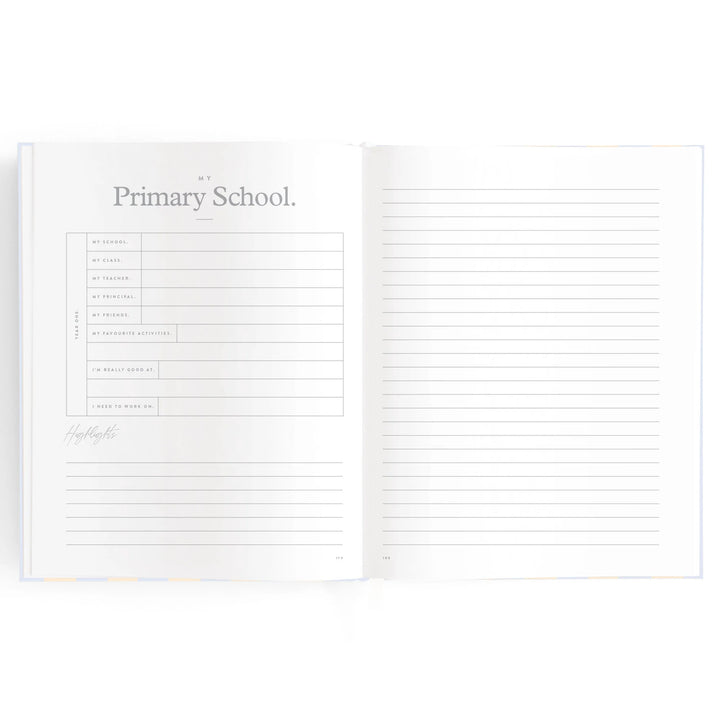 Fox & Fallow Baby Record Book - Cloud Stripe