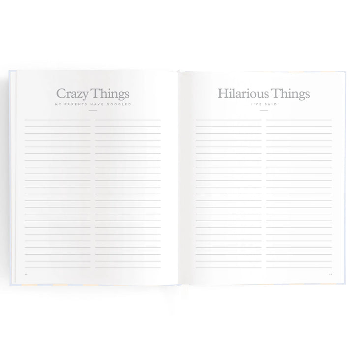 Fox & Fallow Baby Record Book - Cloud Stripe