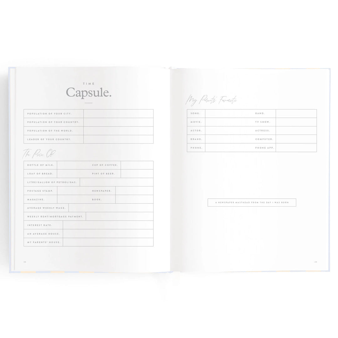 Fox & Fallow Baby Record Book - Cloud Stripe