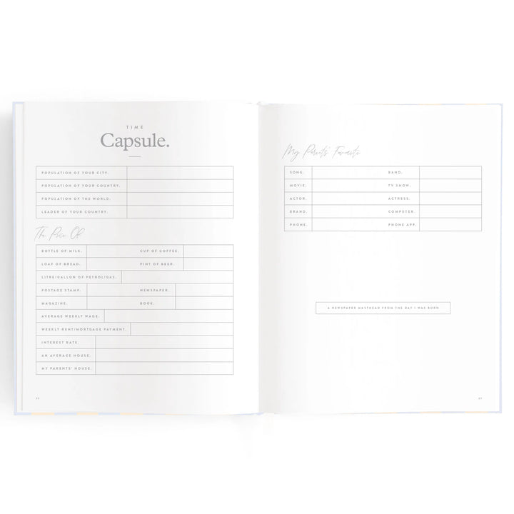 Fox & Fallow Baby Record Book - Cloud Stripe