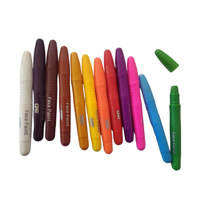 Face Paint Sticks - 12 Pack Assorted