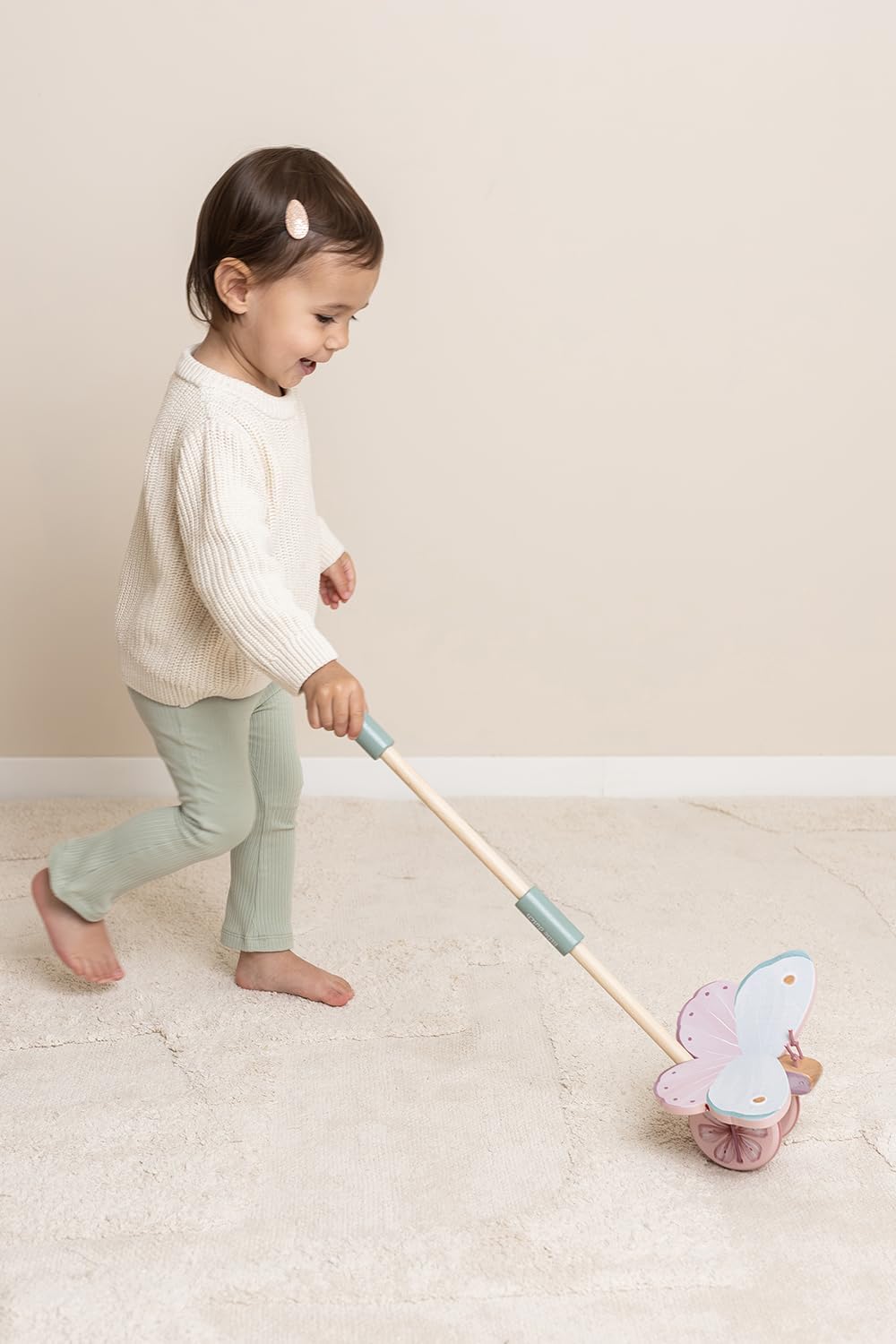Fairy Garden Wooden Push-Along Butterfly