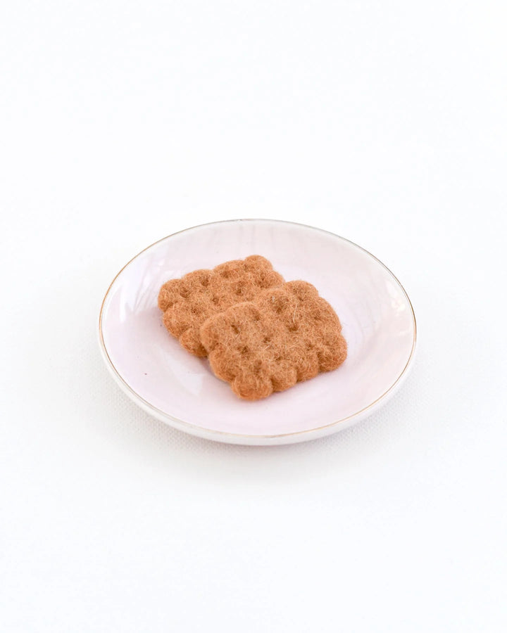 Biscuits Crackers Set of 2 Felt Play Food