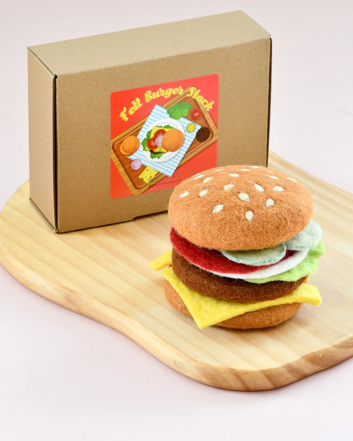 Burger Stack Play Set Felt Play Food