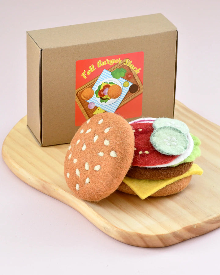 Burger Stack Play Set Felt Play Food